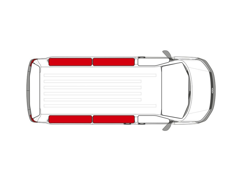 IDEATERMICA Vnitřní termoclony pro VW Caddy 2015 - 2020 s komfortním obložením KR + DR Varianta: Obytná část - KR