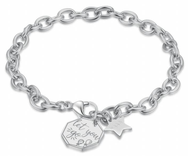 S'Agapõ Ocelový náramek s přívěsky Happy SHAM13