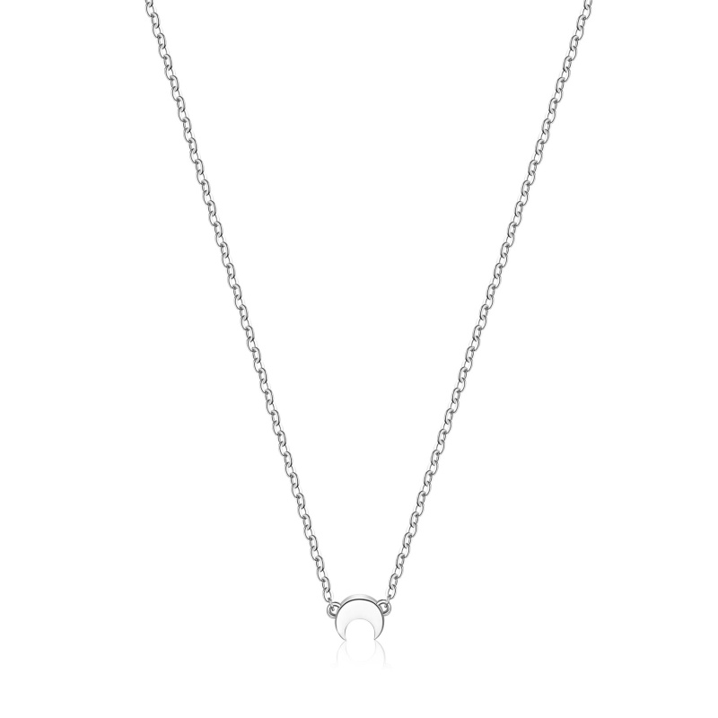 S'Agapõ Ocelový náhrdelník Měsíc Click SCK07