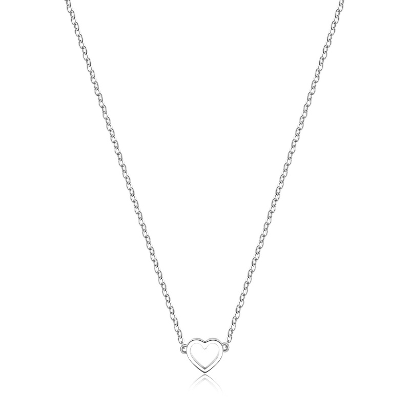 S'Agapõ Jemný náhrdelník se srdíčkem Click SCK08