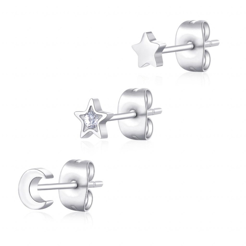 S'Agapõ Sada tří single náušnic Glam CLICK SCK160