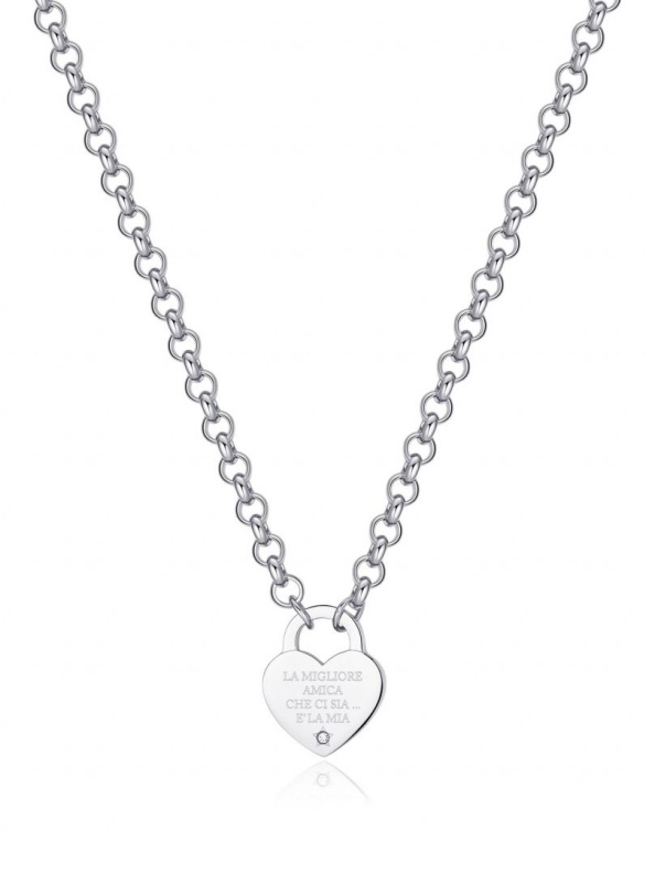 S'Agapõ Něžný ocelový náhrdelník se srdíčkem Be My Always SBM76