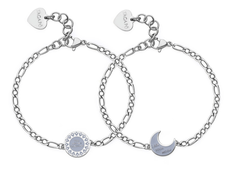 S'Agapõ Dámský set ocelových náramků Me + You SEY28