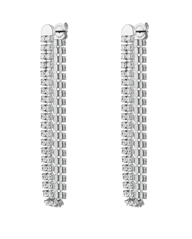 Brosway Oslnivé dlouhé náušnice s kubickými zirkony Desidery BEIE029