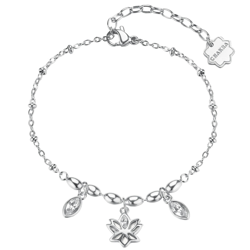 Brosway Půvabný ocelový náramek s lotosovým květem Chakra BHKB259