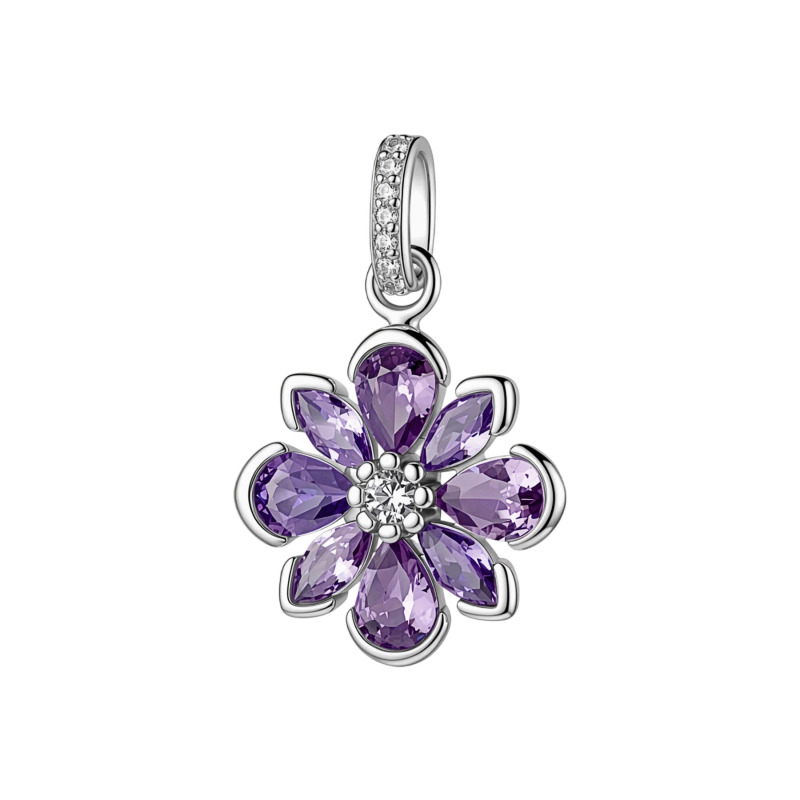 Brosway Stříbrný květinový přívěsek Fancy Magic Purple FMP143