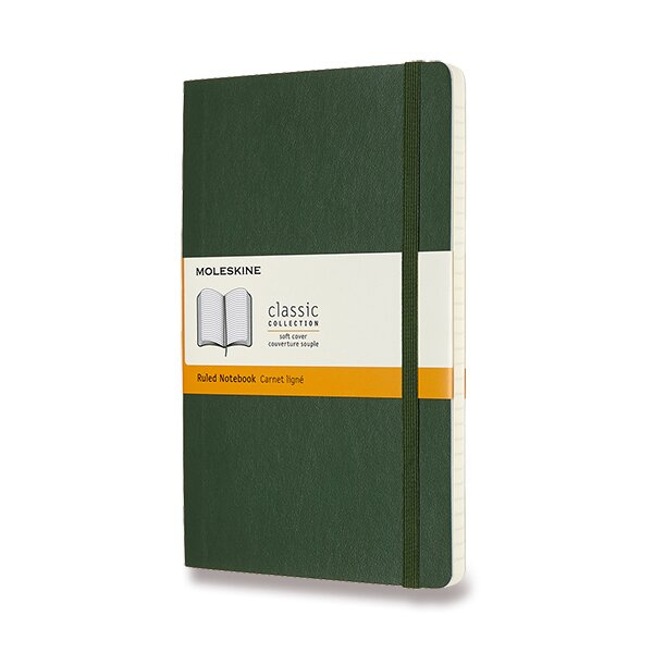 Moleskine Large Ruled Softcover Notebook, Myrtle Green Moleskine