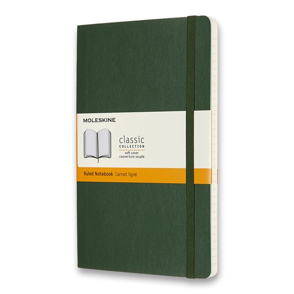 Moleskine Large Ruled Softcover Notebook, Myrtle Green Moleskine