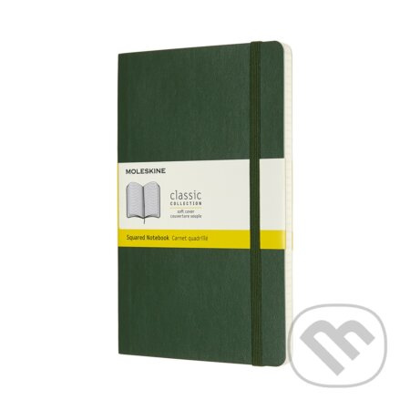 Zápisník Moleskine - tvrdé desky, L, čistý tm. zelený