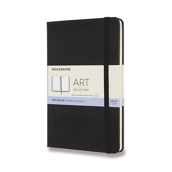 Skicář Moleskine - tvrdé desky M, čistý, černý
