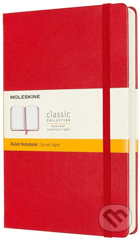 Moleskine Expanded Large Ruled Hardcover Notebook, Scarlet Red Moleskine