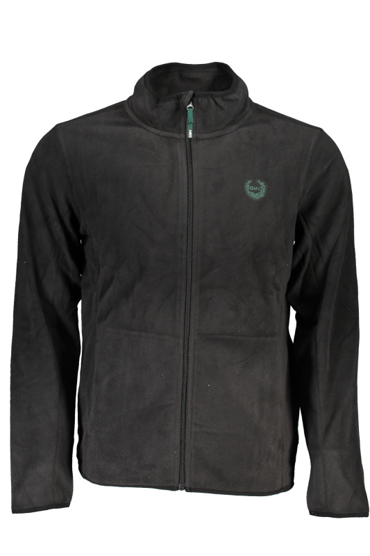 Pánská černá fleecová mikina na zip