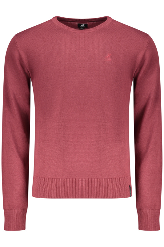 Červená pánská mikina bez kapuce