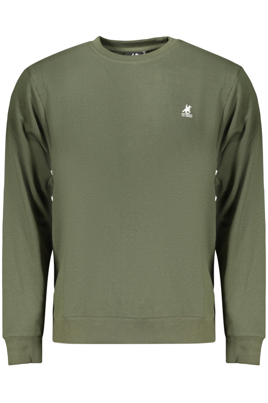 Mikina bez kapuce na zip v olivové barvě