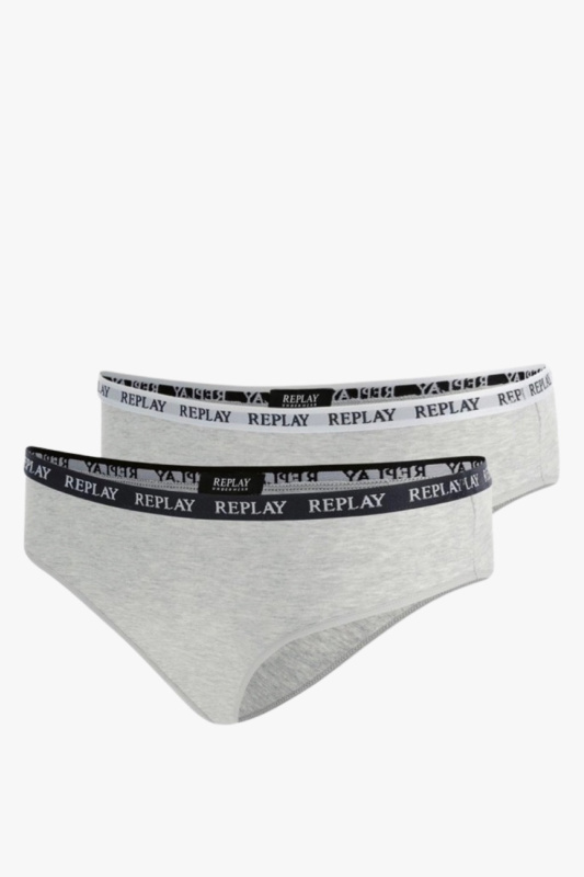 REPLAY dámské kalhotky 2 pack šedá Velikost: XL