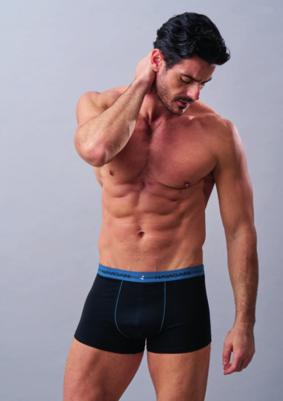 Pánské boxerky Navigare 21520 Barva: Modrá - tmavě, Velikost: M