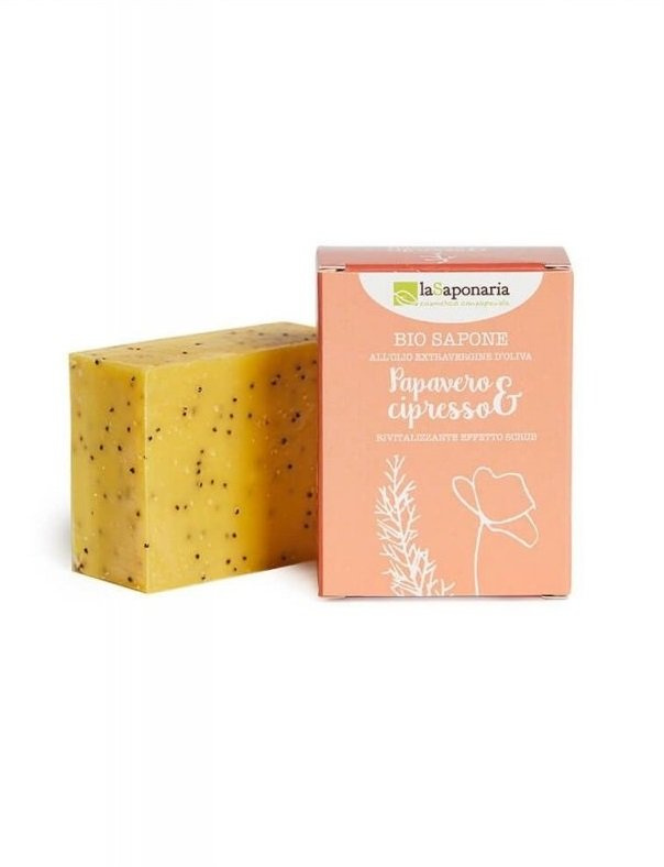 laSaponaria Tuhé olivové mýdlo BIO - Mák a cypřiš, 100 g