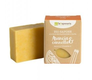 laSaponaria Tuhé olivové mýdlo BIO - Pomeranč a skořice, 100 g