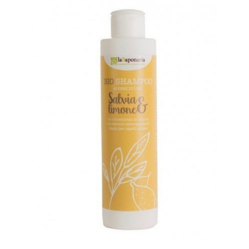 laSaponaria Šampon se šalvějí a citrónem BIO, 200 ml
