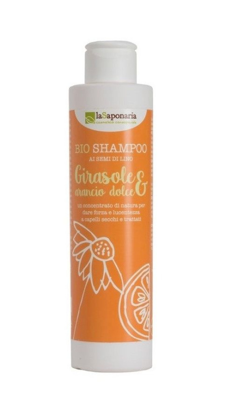 laSaponaria Šampon se slunečnicí a sladkým pomerančem BIO, 200 ml