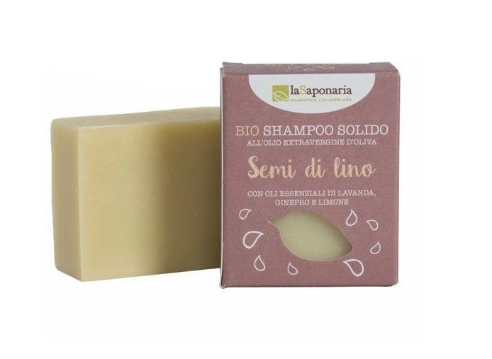 laSaponaria Tuhé vlasové mýdlo se lněným olejem BIO- v papírovém obalu, 100 g