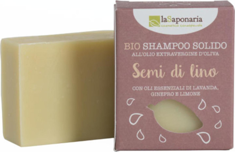laSaponaria Tuhé vlasové mýdlo se lněným olejem BIO- v papírovém obalu, 100 g