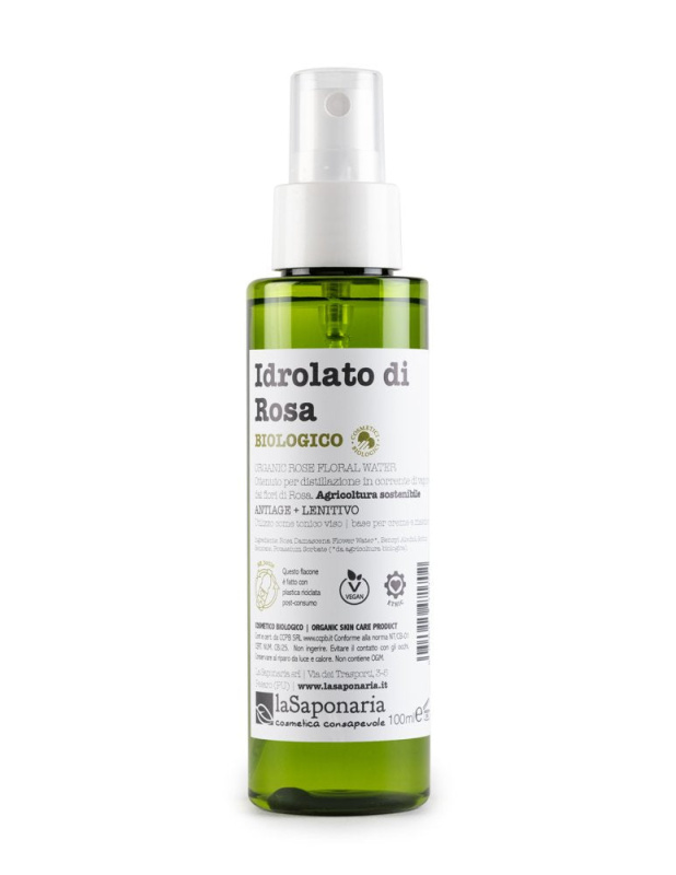 laSaponaria Růžová květová voda BIO, 100 ml