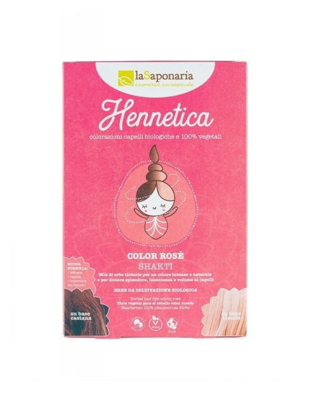 laSaponaria Přírodní barva na vlasy Shakti BIO - růže, 100 g