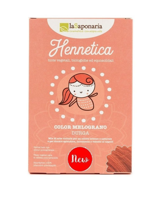 laSaponaria Přírodní barva na vlasy Durga BIO - granátové jablko, 100 g