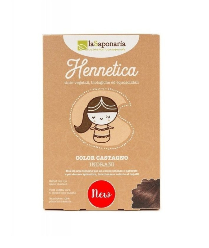 laSaponaria Přírodní barva na vlasy Indrani BIO - zlatý kaštan, 100 g
