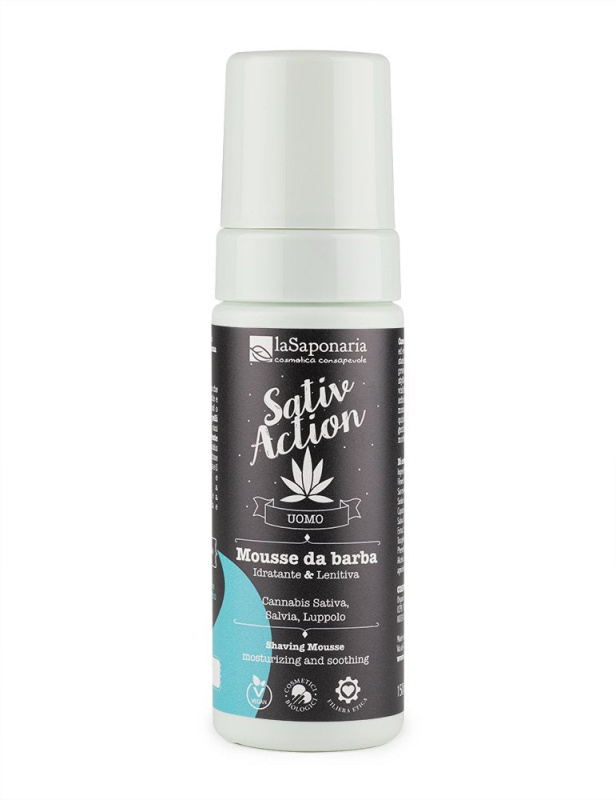 laSaponaria Pánská pěna na holení s konopím BIO, 150 ml