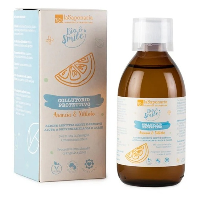 laSaponaria Ochranná ústní voda s pomerančem a xylitolem BIO, 250 ml