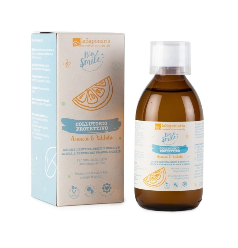 laSaponaria Ochranná ústní voda s pomerančem a xylitolem BIO, 250 ml