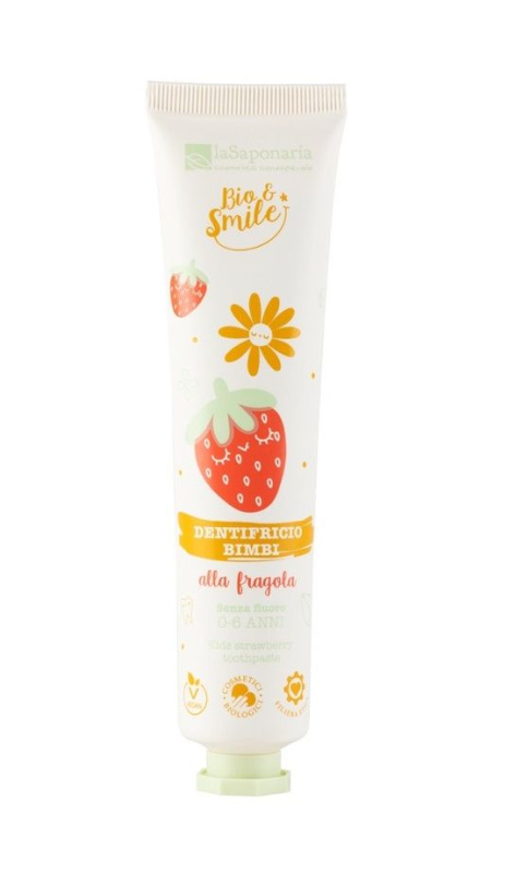 LA SAPONARIA Jemná dětská zubní pasta Jahoda BIO 75 ml