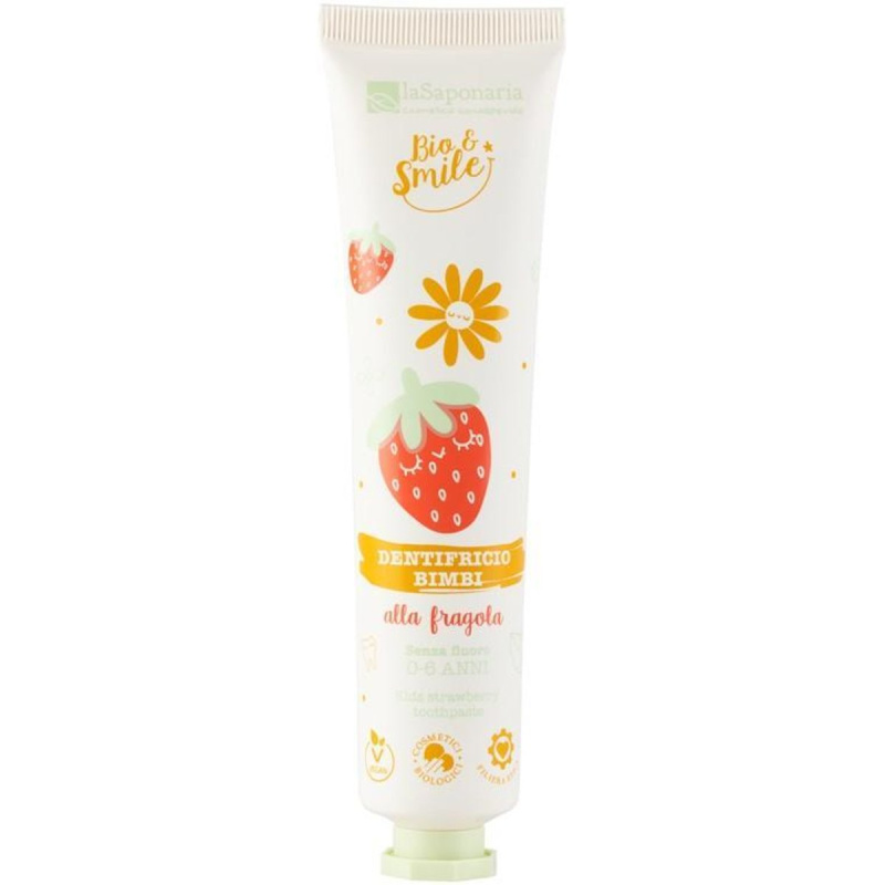 LA SAPONARIA Jemná dětská zubní pasta Jahoda BIO 75 ml