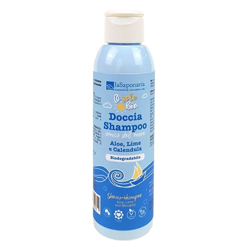 laSaponaria Sprchový gel a šampon po opalování BIO, 150 ml