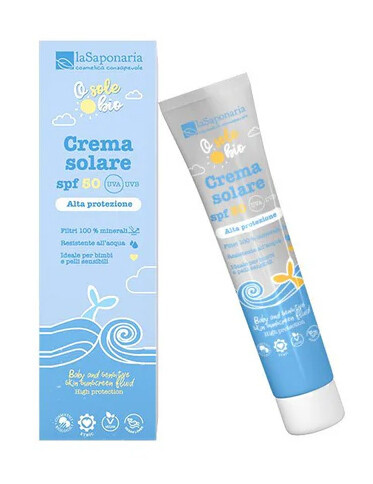 LA SAPONARIA Opalovací krém pro děti a citlivou pokožku SPF 50 BIO 40 ml