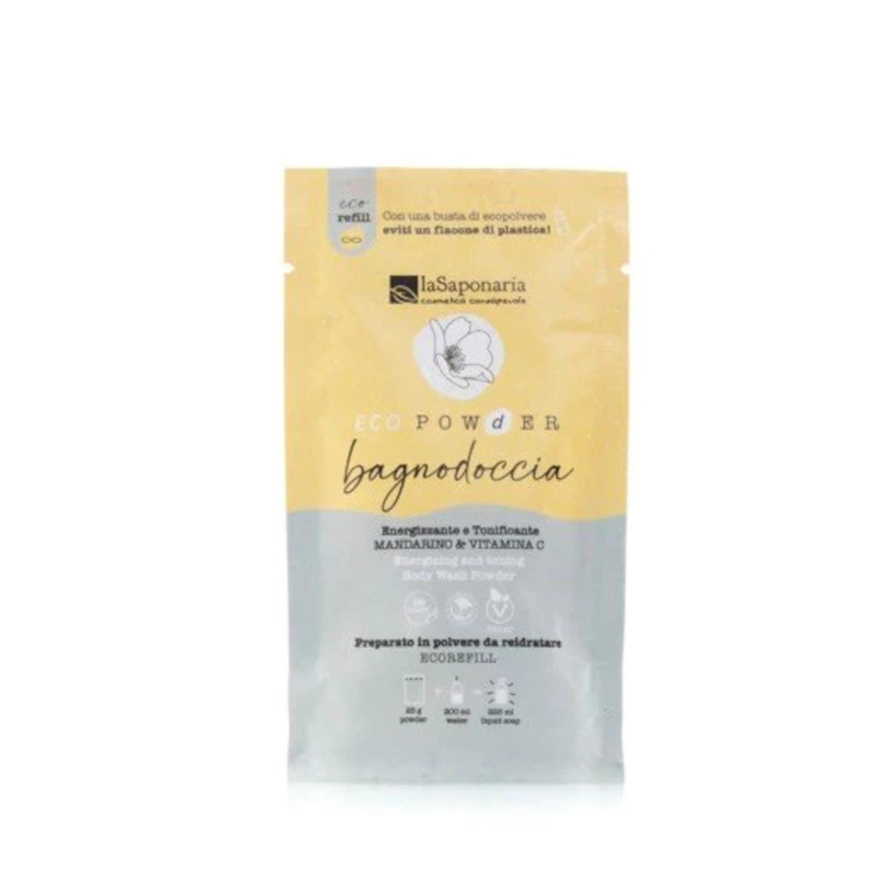 laSaponaria Energizující sprchový gel v prášku - mandarinka a vitamin C, 25 g