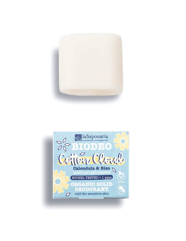 laSaponaria Tuhý deodorant Cotton Cloud BIO- bez parfemace a jedlé sody, 40 g