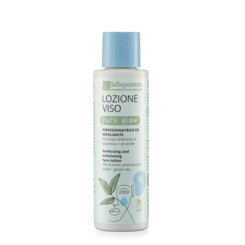 laSaponaria Rozjasňující pleťová voda Pure Glow BIO- s aloe vera a kopřivou, 150 ml