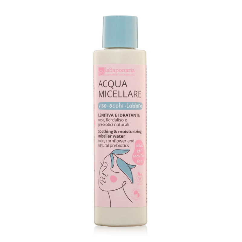 laSaponaria Hydratační micelární voda s prebiotiky - s damašskou růží a chrpou, 200 ml