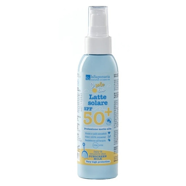 laSaponaria BIO Opalovací mléko pro děti a pro citlivou pokožku SPF 50+