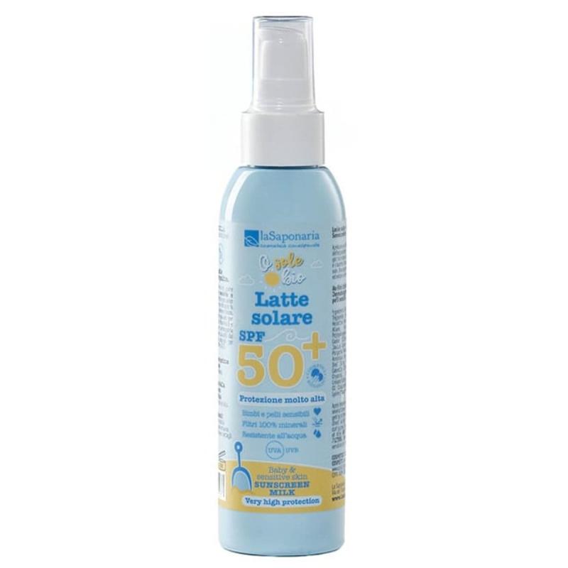 laSaponaria BIO Opalovací mléko pro děti a pro citlivou pokožku SPF 50+