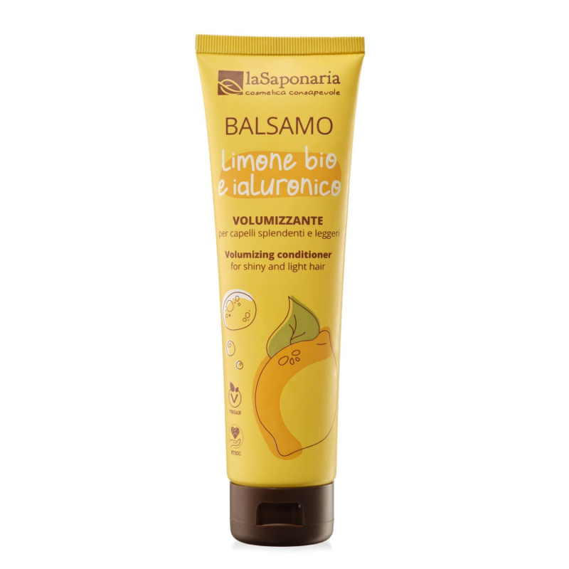laSaponaria Lehký kondicionér pro objem vlasů s citronem a kyselinou hyaluronovou, 150 ml
