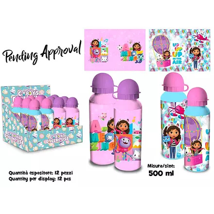 Coriex Gabby's Dollhouse Hliníková láhev 500 ml
