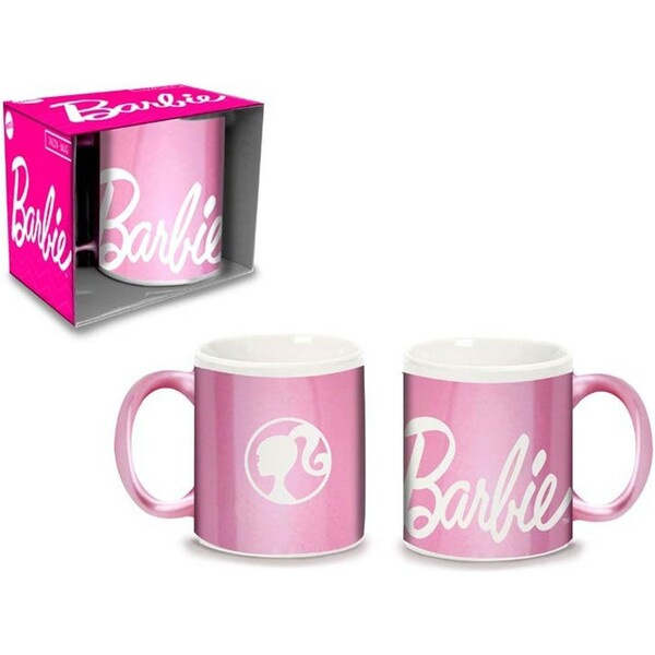 Coriex Hrnek Barbie - Logo Barbie 350 ml Bílá/růžová