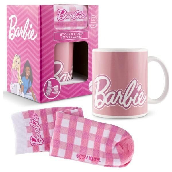 Coriex set Barbie - Limited Edition Logo hrnek a ponožky Bílá/růžová