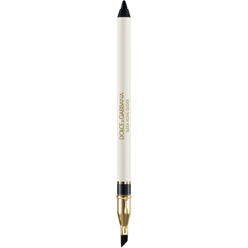 Dolce&Gabbana Sleek Kohl Glider tužka na oči se štětečkem odstín 01 Total Black - True Black 1.2 g