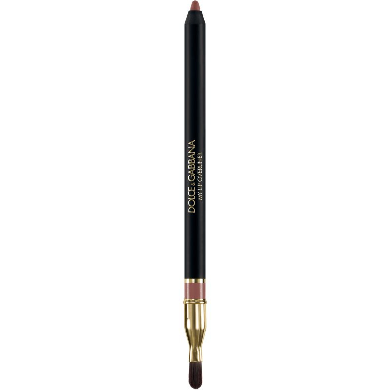 Dolce&Gabbana My Lip Overliner tužka na rty se štětečkem odstín 03 My Rosy Nude - Warm Rosy Brown Nude 1.2 g
