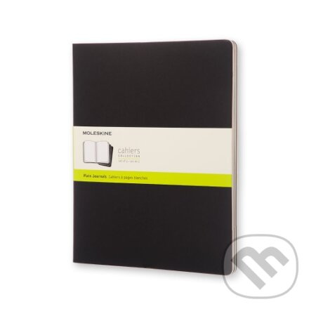 Sešity Moleskine Cahier - tvrdé desky XXL, čistý, 3 ks, černé